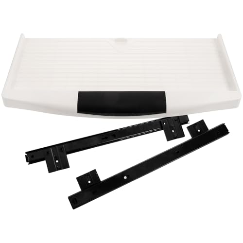 HOMSFOU 1satz Keyboard Tray Tastaturablage Für Schreibtisch Ergonomisches Design Aus Tisch Montierbar Elegantes Führungsschiene Robust Und Installieren von HOMSFOU