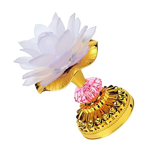 HOMSFOU 1Stück Bunte LED Lotuslampe mit Buddha-design Dekorative Tischlampe für Zuhause Tempel und Anbetung Farbwechselnde Nachtlampe Leicht und Tragbar für Wohnzimmer und Buddha von HOMSFOU