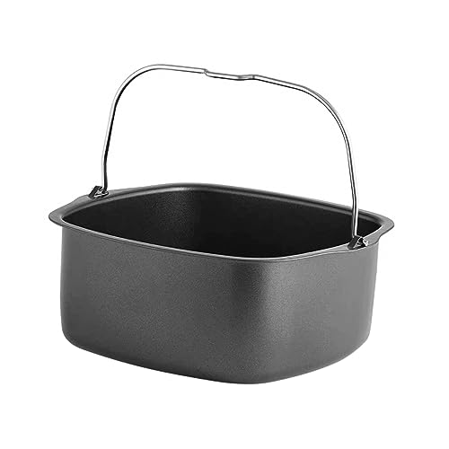 HOMSFOU 1stk Luftfritteuse Auflaufform Ofenluftfritteuse Luftfritteuse Kuchentopf Luftfritteuse Backform Luftfritteuse Backblech Luftfritteuse Korb Zubehör Für Fritteusen Runden Komponente von HOMSFOU