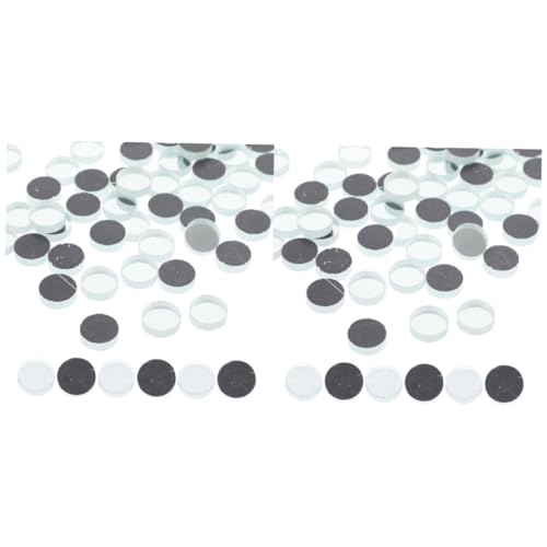 HOMSFOU 2 Packungen Runde Spiegel Fliesen für Bastelprojekte Mini Mirror Tiles für Kreative DIY Arbeiten und Mosaikgestaltung von HOMSFOU