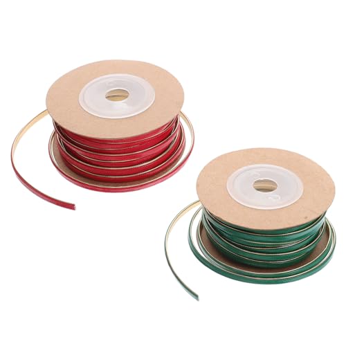 HOMSFOU 2 Rollen Farbiges Pu-Lederband für Geschenkverpackung DIY Schmuckbänder Hochzeits Partydekoration Weiches Hautfreundliches Material in Rot und Grün HOMSFOU 2 Rollen Farbiges Pu-Lederband für Geschenkverpackung DIY Schmuckbänder Hochzeits Partydekoration Weiches Hautfreundliches Material in Rot und Grün von HOMSFOU