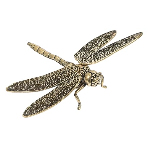 HOMSFOU 2 STK Libelle Ornament Aus Messing Libellenverzierung Libellen-statuetten Statuen Im Freien Insektenfigurendekor Feng-Shui-Figur Outdoor- Libelle Basteln Schreibtisch Tier von HOMSFOU