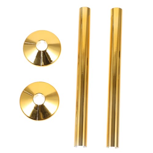 HOMSFOU 2 Satz Goldene Heizkörper Abdeckung Für 15mm Rohre Pvc Sanitär Abdeckplatten Dekorative Rosettenplatte Für Heizungsrohre Einfache Installation Langlebig Und Widerstandsfähig von HOMSFOU