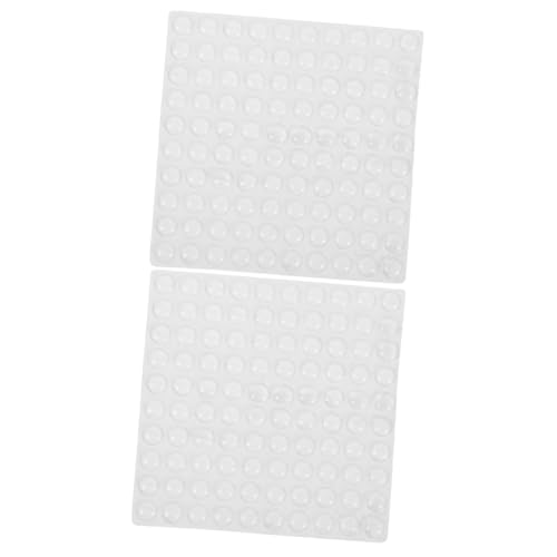HOMSFOU 2 Sätze Klare Stoßstangen Beschützer Runde, Transparente, Selbstklebende Stoßstangen Pads Schutzfolien Wachswärmer Selbstklebende Türstopper Stoßdämpfender Wandschutz 100 Stück * 2 von HOMSFOU