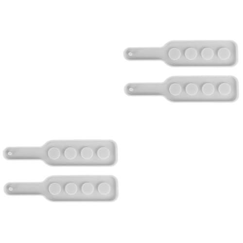 HOMSFOU 2 Sätze Kristall-epoxy-form Schalenform Einfach Quadratische Form Schnapsgläser Silikon Herstellungsform Schnapsglas-serviertablettform Diy Formen Kieselgel Weiß 2 Stück * 2 von HOMSFOU