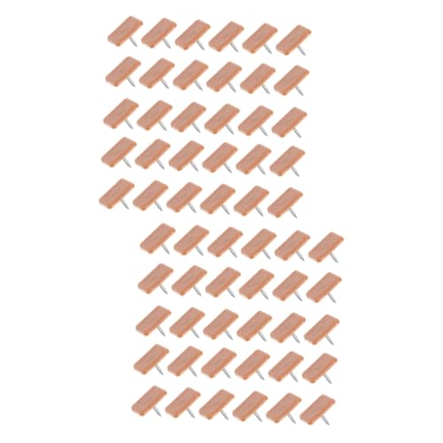 HOMSFOU 2 Sätze Nägel Möbelbeine Soft-Close-dämpfer Stopper Doppelt Teppich Rechteckig Schubladenschienen Hängend Beschützer Zehentrittclips Schrauben Light Brown Eisennagel 30 Stück * 2 von HOMSFOU