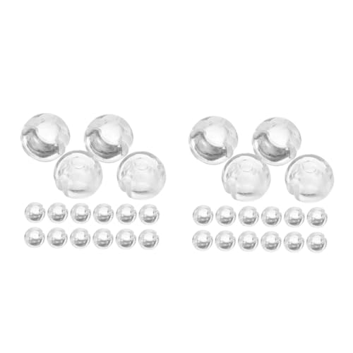 HOMSFOU 2 Sätze Perlenschnallenhalter Ersatz-perlenkettenstopper Blindstopper Blinde Fixierungen Mini-jalousie-kettenstopper Rollenkettenstopper Teile Bad Transparent Sehen 24 Stück * 2 von HOMSFOU
