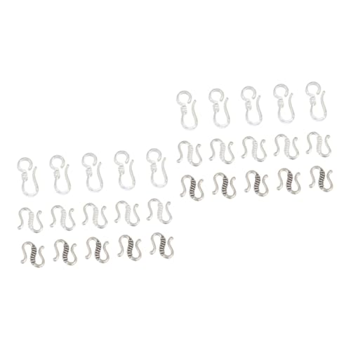 HOMSFOU 2 Sätze S Haken Verschlüsse Mit Silberbeschichtung Für Diy Schmuckherstellung Verbindungselemente Für Armbänder 40 Stück * 2 von HOMSFOU