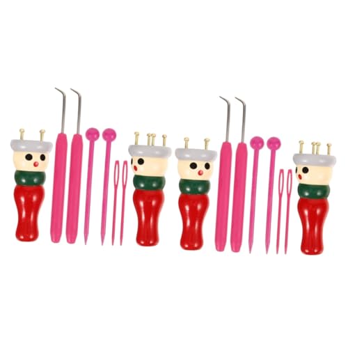 HOMSFOU 2 Sätze Strickgerät für DIY Strickprojekte Strapazierfähiges Knitting Tool für Handarbeiten für Armbänder Untersetzer und Mehr Kompakt und Leicht und Gefertigt von HOMSFOU
