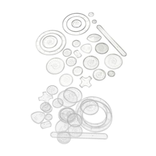 HOMSFOU 2 Sätze Wanhua-lineal-malvorlage Herrscher Zeichnen Vorlage Zum Zeichnen Zeichnungsvorlage Für Schablonen Zeichnen Lineal Zum Zeichnen Transparent Plastik von HOMSFOU