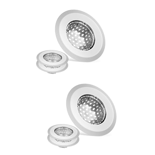 HOMSFOU 2 Sätze Waschbecken Sieb Kitchen Sink Filter Abflußsieb Für Küchenspüle Küchensieb Maschensieb Für Küchenspüle Entleeren Spülsieb Aus Metall Spülsiebe Rostfreier Stahl 3 Stücke * 2 von HOMSFOU