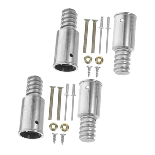 HOMSFOU 2 Satz Gewindeadapter für Besenstiele Aluminiumlegierung Präzise Gefertigte Ersatz-gewindeenden für Holz Metallstangen Stabile Verbindung mit Doppelter Fixierung Kratzfestes Design von HOMSFOU