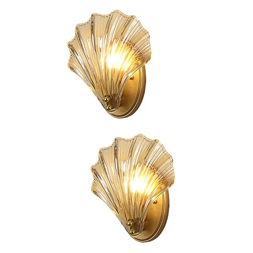 HOMSFOU 2 Stk Wandlampe Meeresdekor Wandleuchte Innen Korridor Gangbeleuchtung Deckenleuchte Für Restaurants Muschel-wandleuchte Nachttisch Wandleuchte Innenleuchten Leuchter Kristall HOMSFOU 2 Stk Wandlampe Meeresdekor Wandleuchte Innen Korridor Gangbeleuchtung Deckenleuchte Für Restaurants Muschel-wandleuchte Nachttisch Wandleuchte Innenleuchten Leuchter Kristall von HOMSFOU