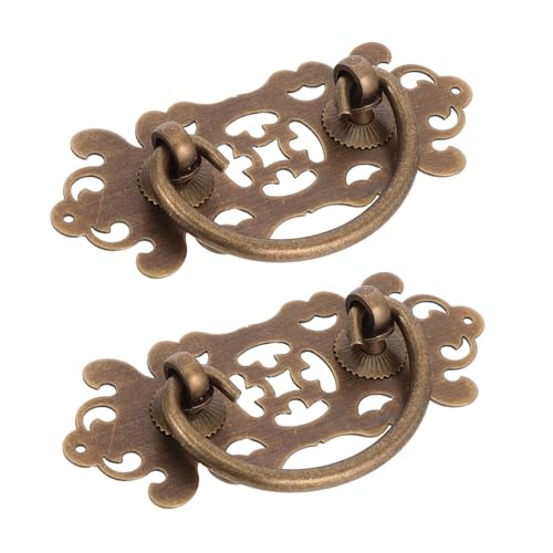 HOMSFOU 2 Stk. Vintage Messing Möbelgriffe Antike Schrank Schubladengriffe aus Robustem Messing Einfache Montage für Kommoden Kleiderschränke und Bücherregale Stilvolle HOMSFOU 2 Stk. Vintage Messing Möbelgriffe Antike Schrank Schubladengriffe aus Robustem Messing Einfache Montage für Kommoden Kleiderschränke und Bücherregale Stilvolle von HOMSFOU