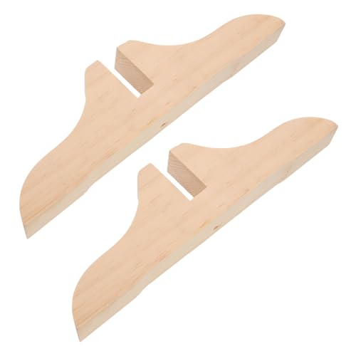 HOMSFOU 2 Stück Bildschirmbasis Stehen Basis Der Bildschirmtrennwand Raumteiler Und Klappbare Sichtschutzwände Wohnung Möbel Bildschirm Bein des Bildschirmpaneels Modern Groß Hölzern Beige von HOMSFOU