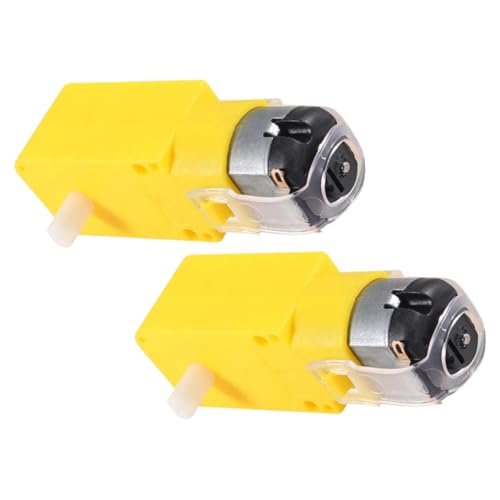 HOMSFOU 2 Stück Dc Elektromotor mit Getriebe Langlebiger Dual Achsen Motor für Roboterbau Präzise Geschwindigkeitsregelung Einfache Montage Geeignet für Rc Modelle und Intelligente von HOMSFOU