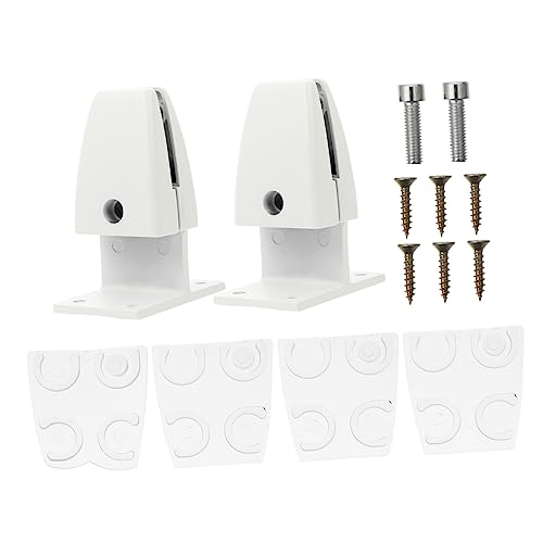 HOMSFOU 2 Stück Desktop-Rahmenclip Schreibtischteiler Klammer Schreibtisch Schallwand Clip Trennwand schwer Clips vertikaler Bildschirmclip Desktop-Sichtschutz-Clip Aluminiumlegierung Weiß von HOMSFOU