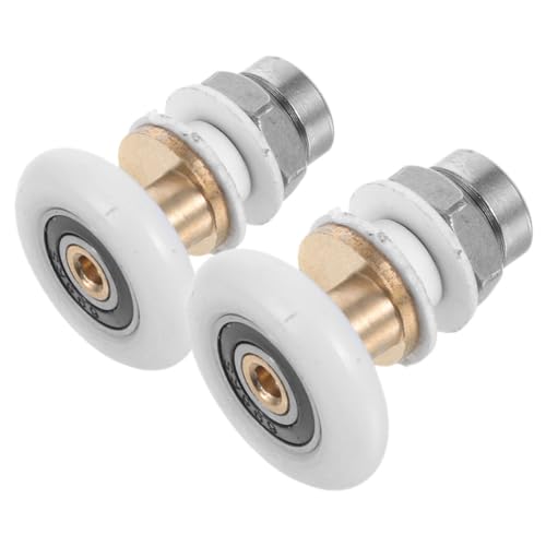 HOMSFOU 2 Stück Duschtür Laufräder Ersatzrollen für Schiebetür Glas Dusche Leise Lauf für Duschkabinen Montage Einfach Vielseitig Kompatibel von HOMSFOU