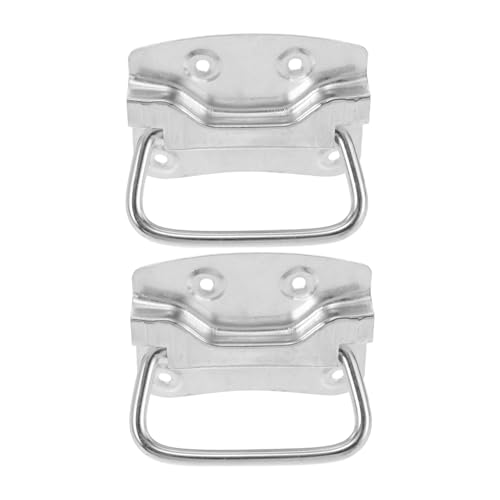 HOMSFOU 2 Stück Eisenring Ziehgriffe für Truhen und Werkzeugkästen Strapazierfähige Pull Handles Stahl für Holzkisten Einfache Installation Design Langlebig von HOMSFOU