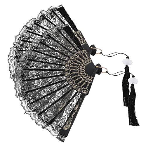 HOMSFOU 2 Stück Faltbarer Spitzenfächer Handfächer Hochwertiger Spitze für Tanz Cosplay Hochzeiten und Partys Dekorative Requisiten für Aufführungen und Veranstaltungen HOMSFOU 2 Stück Faltbarer Spitzenfächer Handfächer Hochwertiger Spitze für Tanz Cosplay Hochzeiten und Partys Dekorative Requisiten für Aufführungen und Veranstaltungen von HOMSFOU