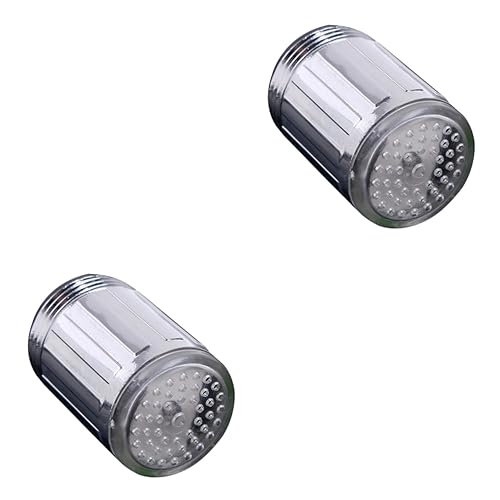 HOMSFOU 2 Stück Farbwechsel Wasserhahn LED Wasserhahn LED Wasserhahn Licht LED Badezimmer Wasserhahn Beleuchteter Wasserhahn von HOMSFOU