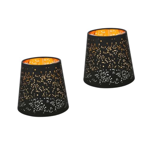 HOMSFOU 2 Stück Hohl Lampenschirm Clip Stoff Lampenschirm Lampenabdeckung für Wandlampe Stehlampe Deckenleuchte Langlebig Warmes Licht Diffuse Beleuchtung von HOMSFOU