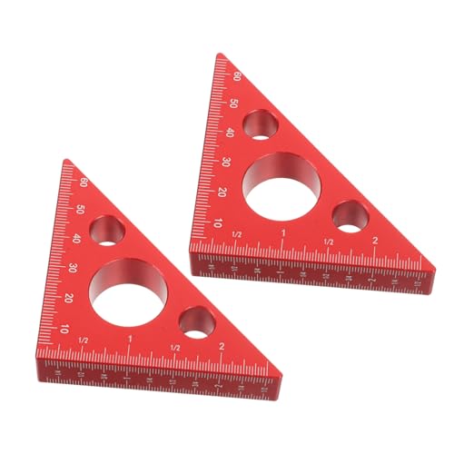 HOMSFOU 2 Stück Holzbearbeitungswerkzeuge Dreieckshöhe Tischler-messlineal Höhenmesser Für Die Holzbearbeitung Kantenregel Für Holzarbeiter Messwerkzeuge Aluminiumlegierung Rot von HOMSFOU
