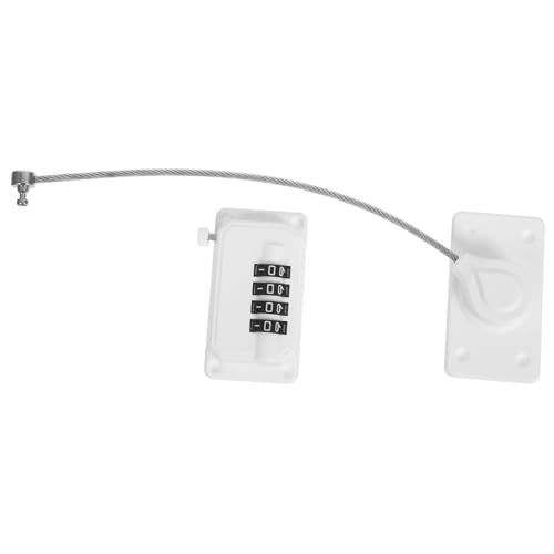 HOMSFOU 2 Stück Kindersicherung Kühlschrank Schloss Selbstklebend Verstellbar aus Stabilem Metall Draht für Fenster Küchenschränke Gefrierschrank Schubladen Kindersichere Fenstersicherung von HOMSFOU