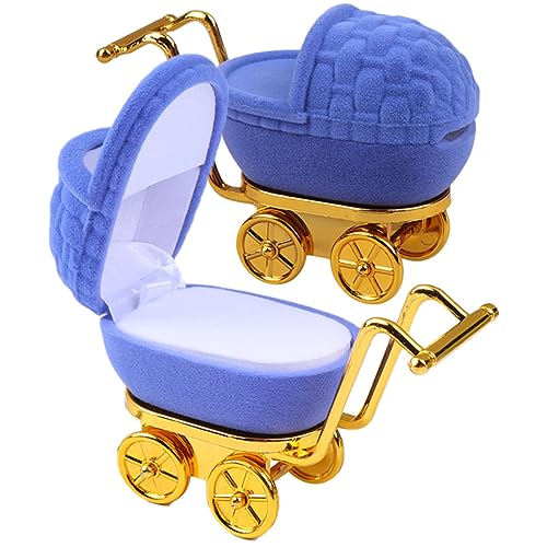 HOMSFOU 2 Stück Kinderwagen-Aufbewahrungsbox Geschenkboxen Für Geschenke Schmuckringe Brautbox Valentinstag-Ringbox Schmuck-Display-Box Ringbox Für Braut Damen-Hochzeitsringbox von HOMSFOU