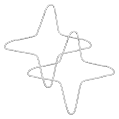HOMSFOU 2 Stück Kochfeld Wok -Ring für Herd Halter für Reduzierringe Kaffeekanne Stand Rack Herdständer Gasring -Reduzierständer Rack Topfständer Espressomakerstand Rostfreier Stahl Silber von HOMSFOU