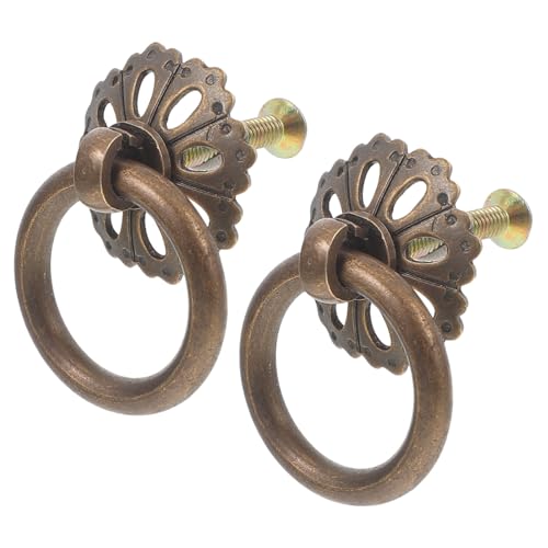 HOMSFOU 2 Stück Kupferlegierung Möbelgriff Vintage Schrankgriff Chinesischer Stil Kommode Griff für Schränke Kleiderschränke Schuhschränke und Langlebig und Einfach Montierbar HOMSFOU 2 Stück Kupferlegierung Möbelgriff Vintage Schrankgriff Chinesischer Stil Kommode Griff für Schränke Kleiderschränke Schuhschränke und Langlebig und Einfach Montierbar von HOMSFOU