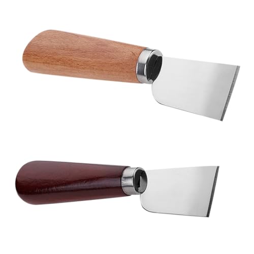 HOMSFOU 2stücke Leder-schälwerkzeug Mit Griff Und Holz Für Lederarbeiten DIY-Werkzeug Schneiden Und Kanten von HOMSFOU