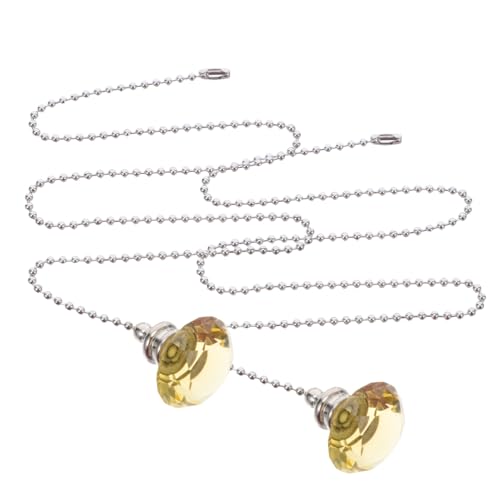 HOMSFOU 2 Stück Metall Lichtzugkette Lichtzugkettenverlängerung Deckenventilator Kettenverlängerungen Lichtkettenzüge Ventilatorkabelzüge Dekorative Deckenventilatorzüge Dekorative von HOMSFOU