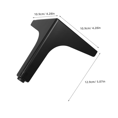 HOMSFOU 2 Stück Metall Möbelfüße Dreieck Schwarz Stabil für Sofa Couch Stuhl Tv Schrank Nachttisch Ersatz Beine Langlebig und Modern von HOMSFOU