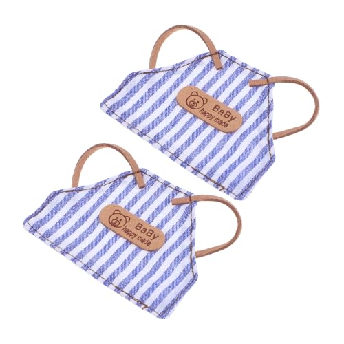 HOMSFOU 2 Stück Mini Puppenschürzen Plaid Kochschürzen für Stofftiere Puppenküchen Zubehör Weiche Stoffkleidung für Puppen Schnelles An Ausziehen für Festliche Backzeit von HOMSFOU