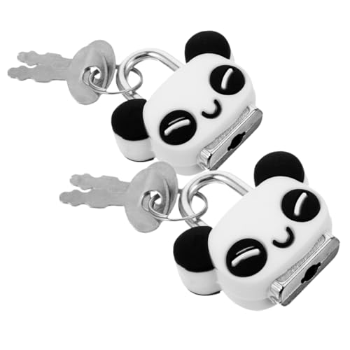 HOMSFOU 2 Stück Mini Vorhängeschloss Panda Metall mit Schlüssel Niedliches Cartoon Design Vielseitig für Rucksack Tagebücher Schmuckkästchen und Koffer Geeignet HOMSFOU 2 Stück Mini Vorhängeschloss Panda Metall mit Schlüssel Niedliches Cartoon Design Vielseitig für Rucksack Tagebücher Schmuckkästchen und Koffer Geeignet von HOMSFOU