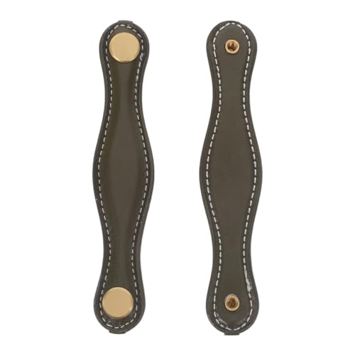 HOMSFOU 2 Stück Möbelzubehör PU Kunstleder Retro Hardware für Küchenschränke und Schlafzimmermöbel von HOMSFOU