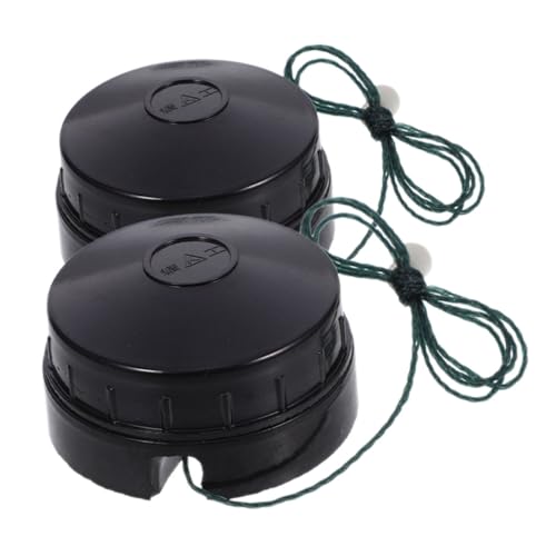 HOMSFOU 2 Stück Nachttischschalter Lichtschalter-Tastatur Inline-Kabelschalter ein Stecker ein- und ausschalten kleines Verlängerungskabel für den Außenbereich Inline-Schalter Abs Schwarz von HOMSFOU