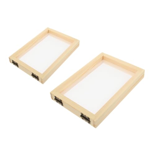 HOMSFOU 2stücke Papiersieb Holz Papier Machen Rahmen DIY Papierherstellung Form Netzrahmen Für Papierherstellungsset Werkzeug Handwerk Kompakt HOMSFOU 2stücke Papiersieb Holz Papier Machen Rahmen DIY Papierherstellung Form Netzrahmen Für Papierherstellungsset Werkzeug Handwerk Kompakt von HOMSFOU