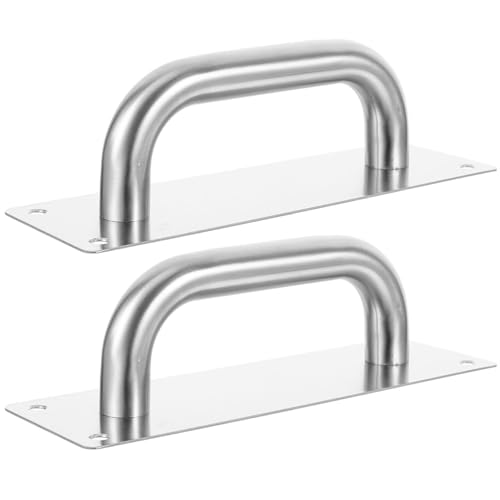 HOMSFOU 2 Stück Push Pull Platten Türgriffe für Feuerschutztüren Moderne Türbeschläge für Hohe Frequentierung Restaurants und Gewerblichen Bereichen Silber HOMSFOU 2 Stück Push Pull Platten Türgriffe für Feuerschutztüren Moderne Türbeschläge für Hohe Frequentierung Restaurants und Gewerblichen Bereichen Silber von HOMSFOU