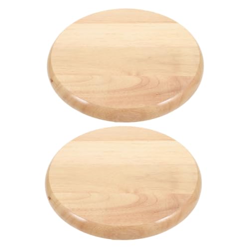HOMSFOU 2stücke Runder Sitz Für Holzhocker Aus Holz Ersatz-sitzfläche Für Esszimmerstühle Barhocker Und Kantinenmöbel Langlebiges Material Mit Glatter Oberfläche von HOMSFOU