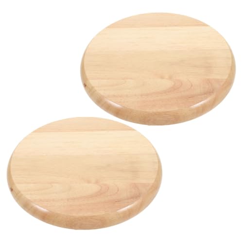 HOMSFOU 2 Stück Runde Sitzfläche Für Holzhocker: Ersatz-sitzfläche Aus Holz Für Esszimmerstühle, Barhocker, Kantinenmöbel, Zuhause, Restaurant, Büro von HOMSFOU