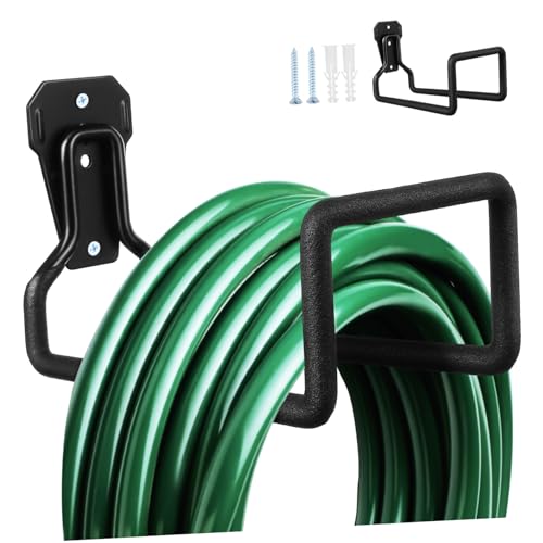 HOMSFOU 2 Stück Schwere Metall wandhaken Garage Werkzeughalter mit Schraublöchern Vielseitig für Gartenschläuche Leitern Kabel Platzsparend und Robust für Garage und Außenbereich HOMSFOU 2 Stück Schwere Metall wandhaken Garage Werkzeughalter mit Schraublöchern Vielseitig für Gartenschläuche Leitern Kabel Platzsparend und Robust für Garage und Außenbereich von HOMSFOU