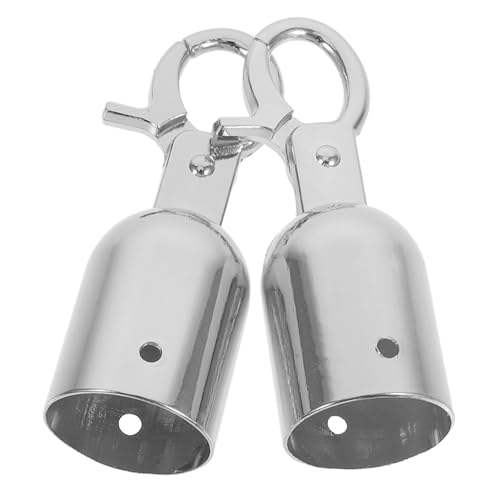 HOMSFOU 2 Stück Seilendstopper Zinklegierung Handlauf Seilkappen für Absperrseile Vielseitige Verwendung als Barriereseil Haken und Kordelstopper Robust und Elegant von HOMSFOU