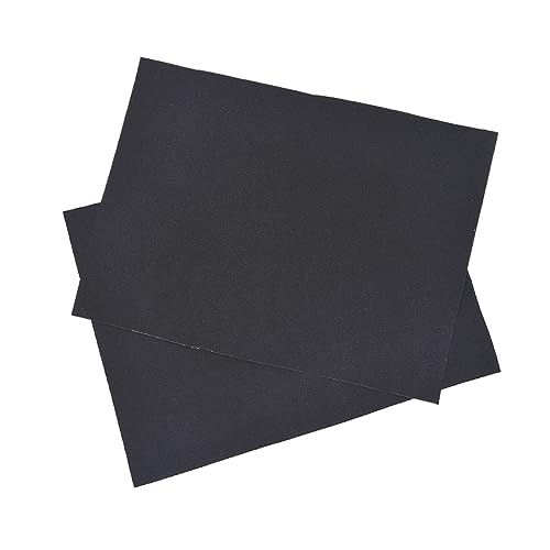 HOMSFOU 2 Stück Selbstklebendes Schwarzes Flockvlies Rutschfestes Langlebiges Klebepad für Tischbeine Bilderrahmen Schmuckschatullen Schützendes Display und Thekenvlies von HOMSFOU