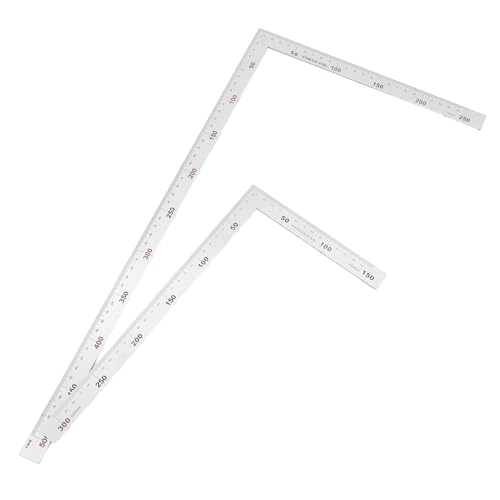 HOMSFOU 2 Stück Teiliges Edelstahl-Winkellineal Rechtwinkliges Holzarbeits Zimmermannsquadrat mit Klarer Graduierung für Ingenieure zur Präzisionsmessung HOMSFOU 2 Stück Teiliges Edelstahl-Winkellineal Rechtwinkliges Holzarbeits Zimmermannsquadrat mit Klarer Graduierung für Ingenieure zur Präzisionsmessung von HOMSFOU