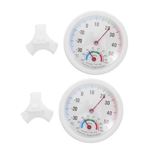 HOMSFOU 2 Stück Teiliges Mini Hygrometer Thermometer Analoges Raumthermometer mit Präzises Temperatur Luftfeuchtigkeitsmessgerät Geeignet für Kühlschrank Reptilien tank Innenraum Einfache HOMSFOU 2 Stück Teiliges Mini Hygrometer Thermometer Analoges Raumthermometer mit Präzises Temperatur Luftfeuchtigkeitsmessgerät Geeignet für Kühlschrank Reptilien tank Innenraum Einfache von HOMSFOU