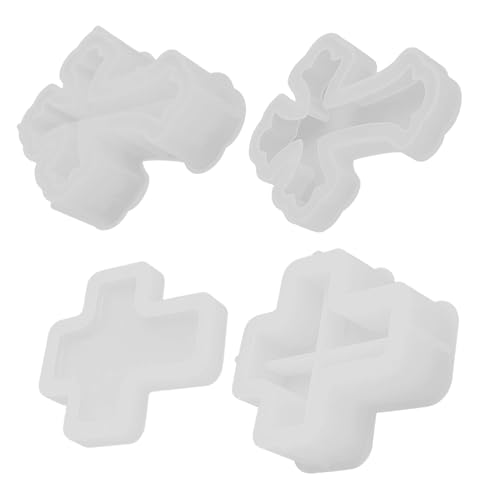 HOMSFOU 2 Stück Teiliges Silikonform Kreuzform mit Deckel Vielseitige Resin Organizer Form für Epoxidharz Kerzen und Beton DIY Aufbewahrungsbox Bastelset für Schmuck Dekoration und von HOMSFOU