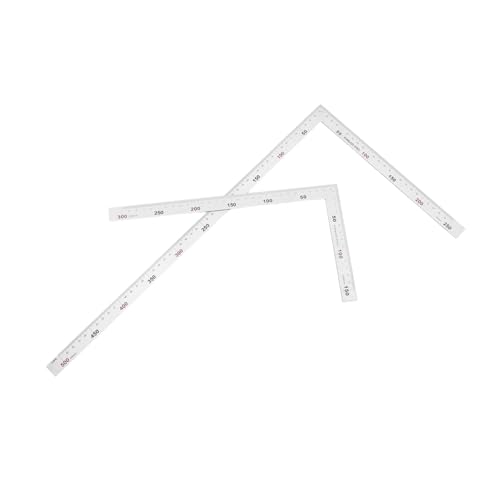 HOMSFOU 2 Stück Teiliges Winkelmaß aus Edelstahl Schreiner Zimmermannslineal Robustes Dickes Winkel-lineal für Präzise Messungen bei Holzarbeiten und Bau Klar Ablesbare Messleiste HOMSFOU 2 Stück Teiliges Winkelmaß aus Edelstahl Schreiner Zimmermannslineal Robustes Dickes Winkel-lineal für Präzise Messungen bei Holzarbeiten und Bau Klar Ablesbare Messleiste von HOMSFOU