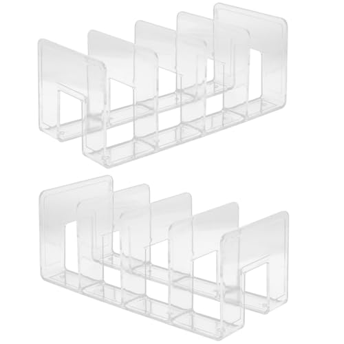 HOMSFOU 2 Stück Transparente Buchstützen mit Stabiler Basis Multifunktionale Buchhalter für Ordner und Dokumente für Büro und Zuhause HOMSFOU 2 Stück Transparente Buchstützen mit Stabiler Basis Multifunktionale Buchhalter für Ordner und Dokumente für Büro und Zuhause von HOMSFOU